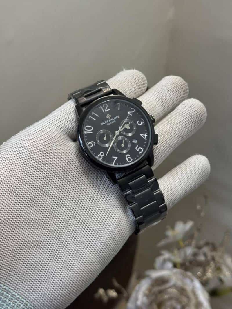 Patek Philippe All Black Chronograph Watch Secondary image