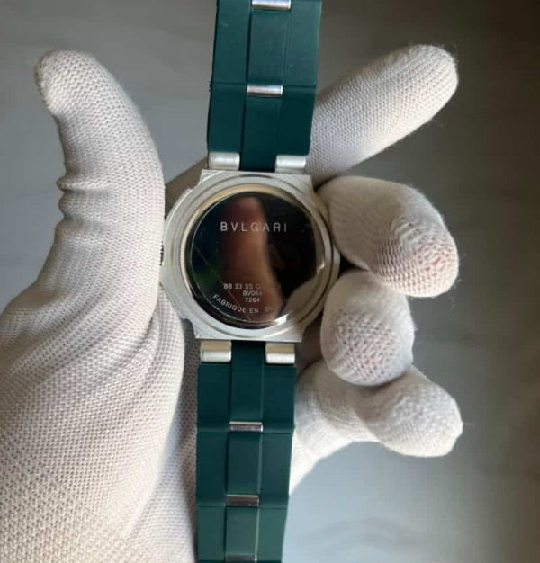 Bvlgari All Green With White Dial Quartz Watch