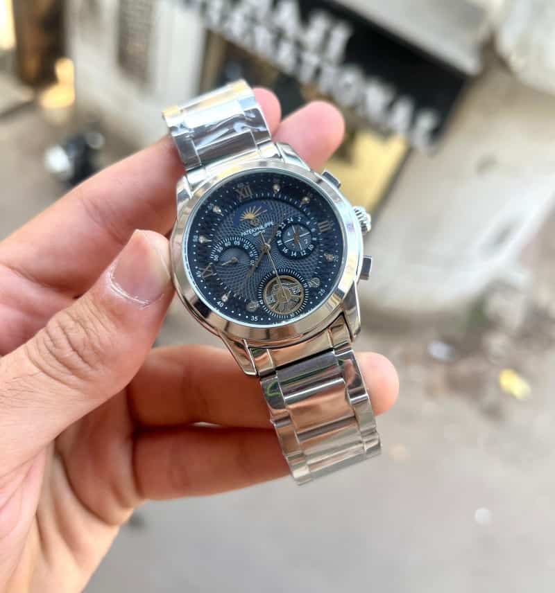 Patek Phillippe Metal Semi Automatic Blue Dial Premium Watch