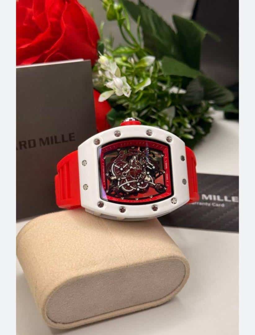 RICHARD MILLE BUBBA STORE ARTICLE OPEN Red with white Main image