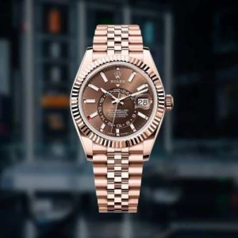 ROLE.X SKY DWELLER STORE ARTICLE Rose gold chocolate dial