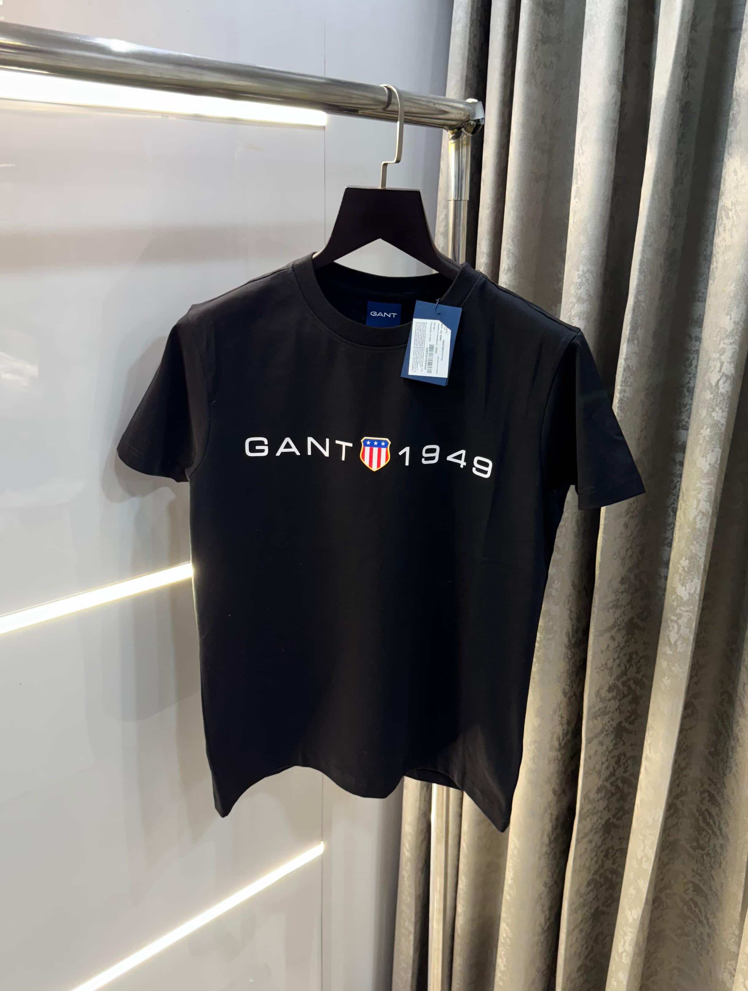 Gant Black Logo Print Premium Classic T-Shirt