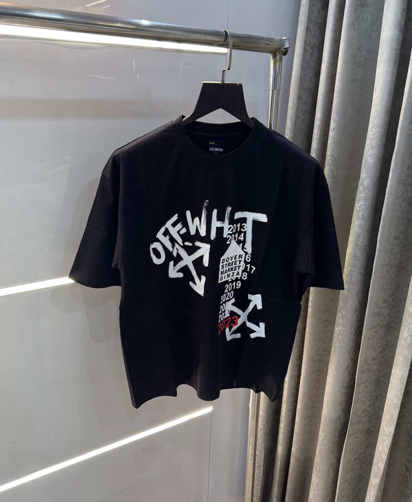 Off  White Black Imported Oversized T-Shirt