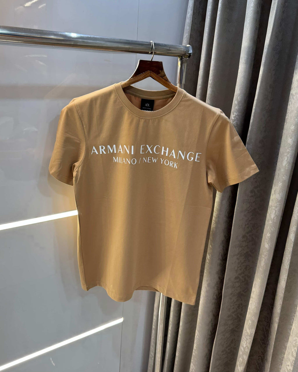 Arman i Exchange Beige Logo Print Premium T-Shirt