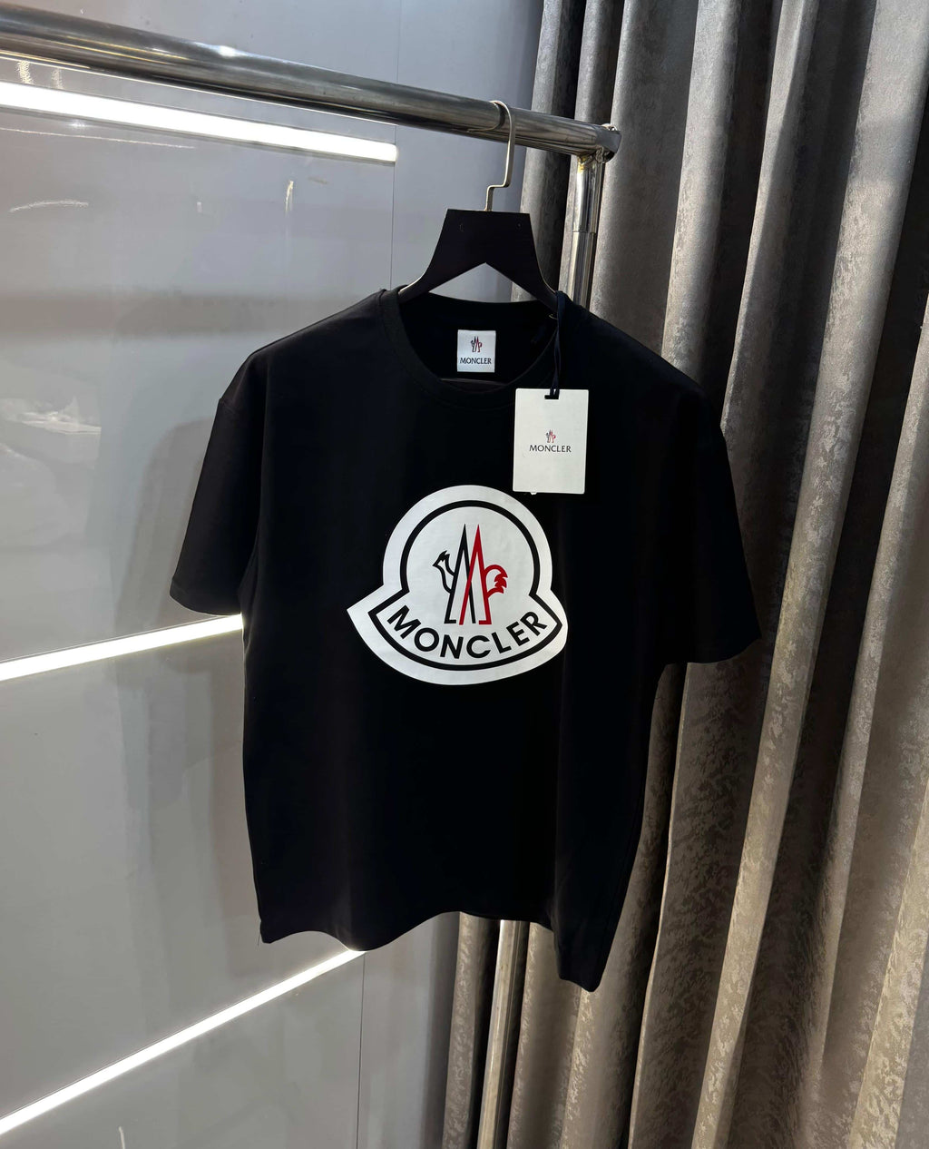 Moncle r White Logo Print Imported Oversized T-Shirt