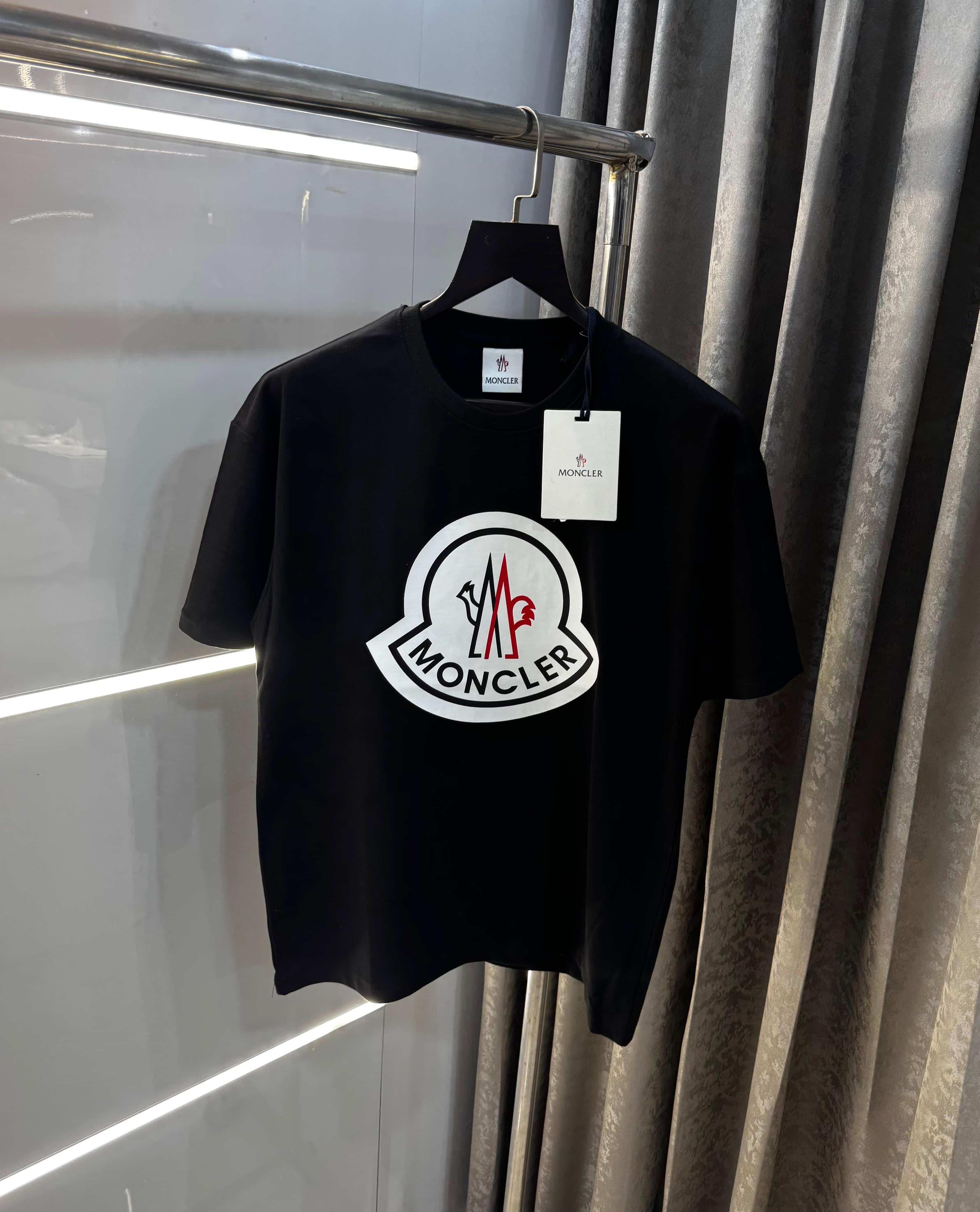 Moncle r White Logo Print Imported Oversized T-Shirt