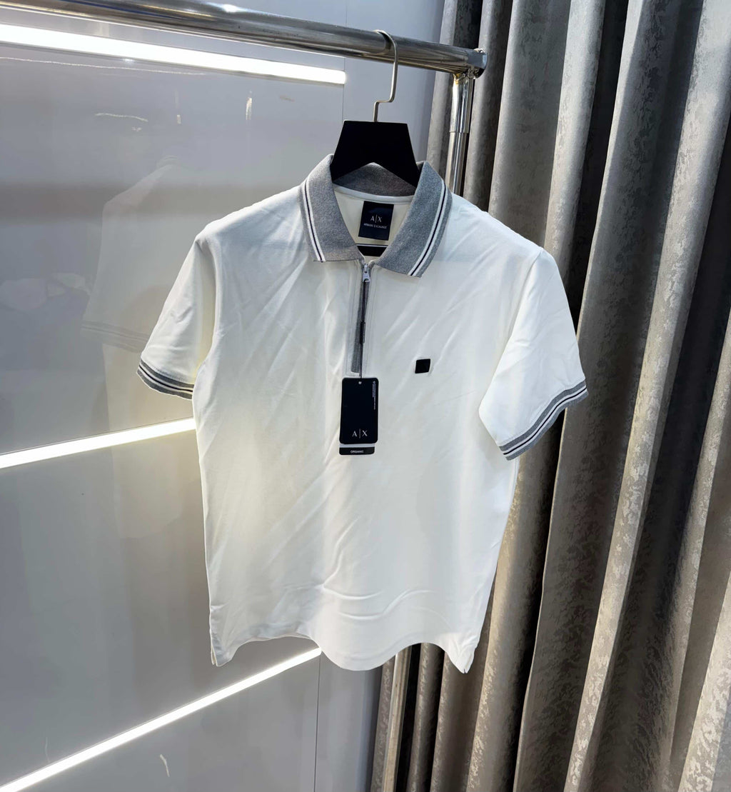 Arman i EX!change Grey Patch Logo Premium Polo T-Shirt