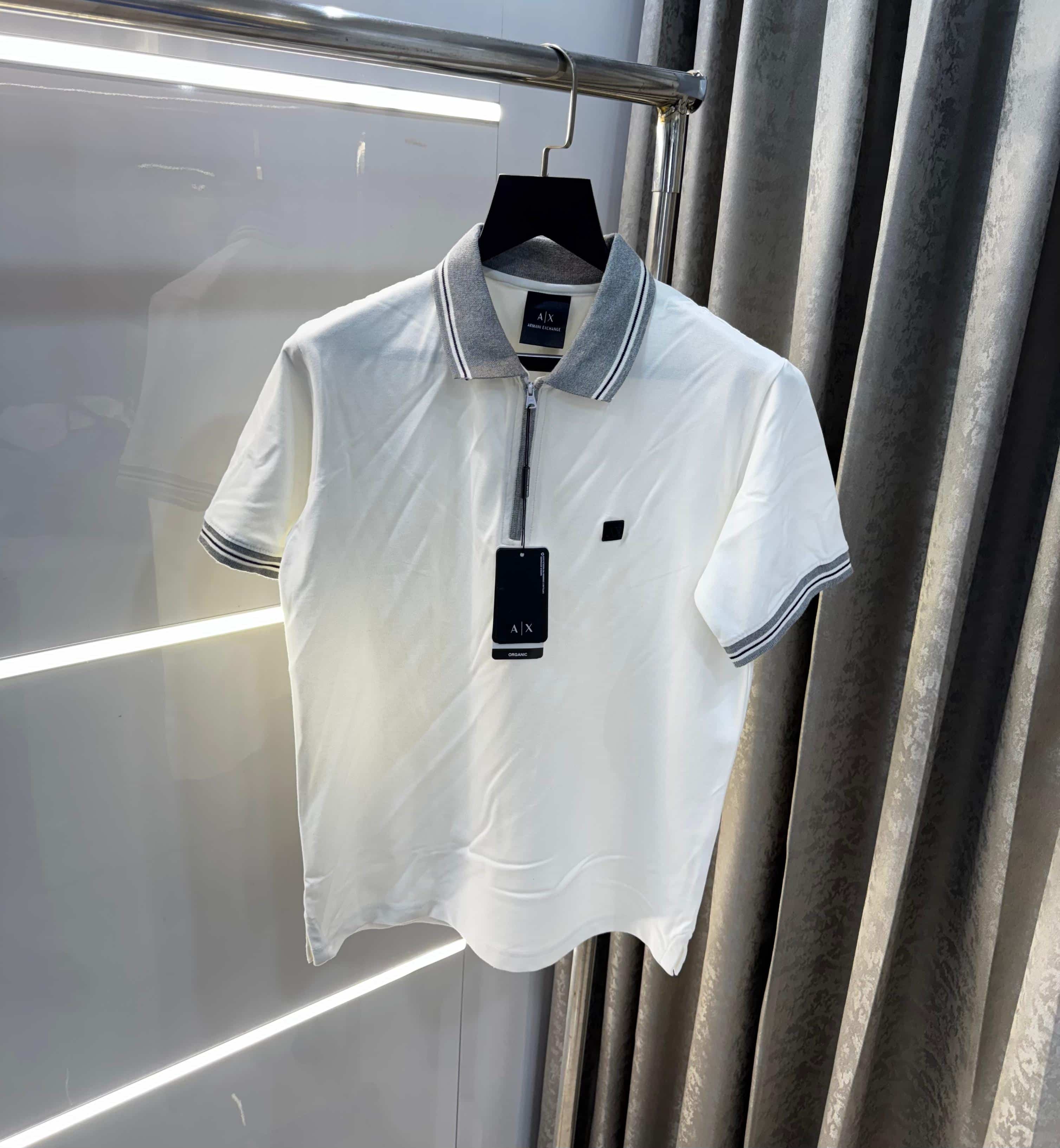 Arman i EX!change Grey Patch Logo Premium Polo T-Shirt