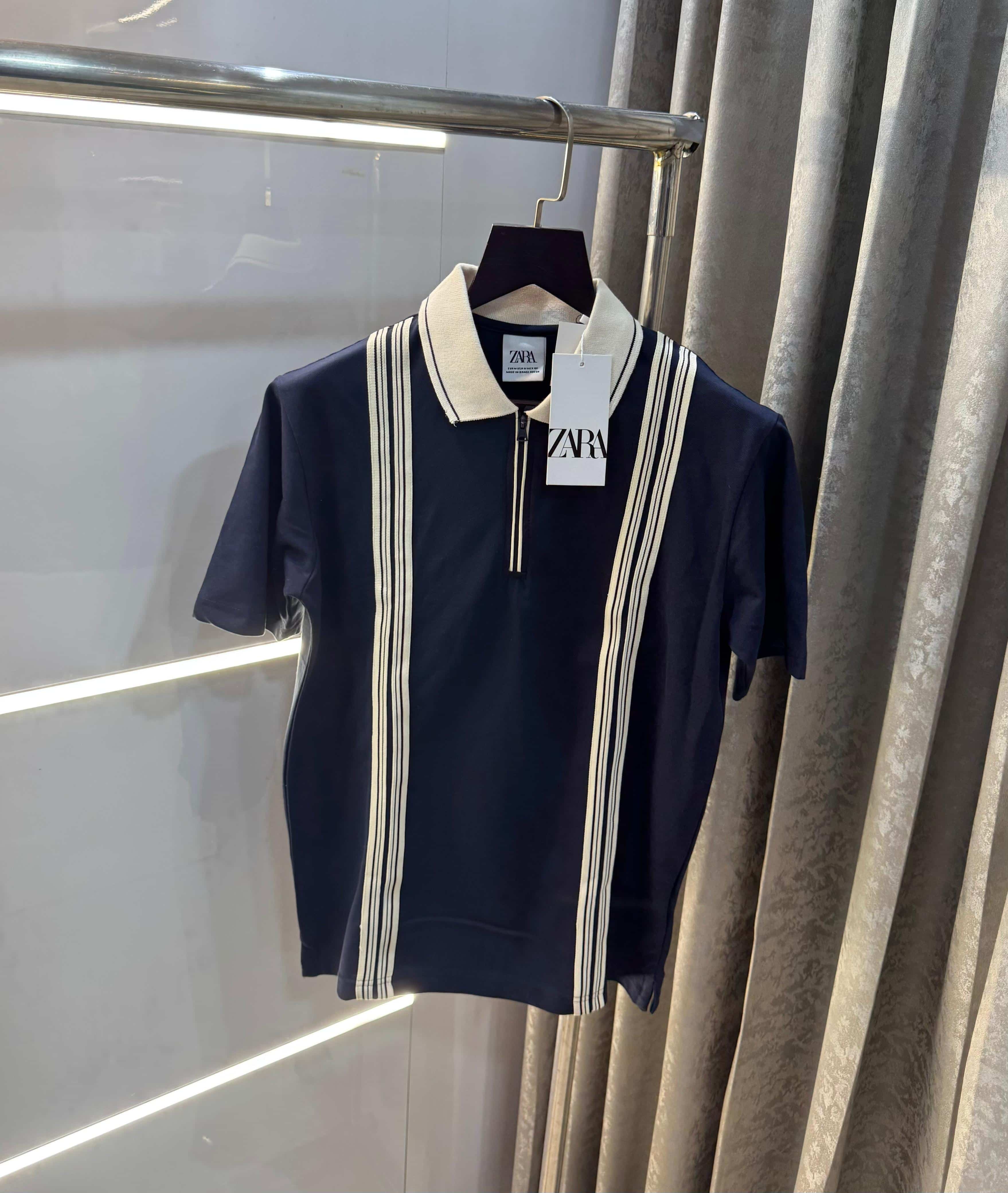 Zar a Beige Knitted Premium Classic Polo T-Shirt Secondary image