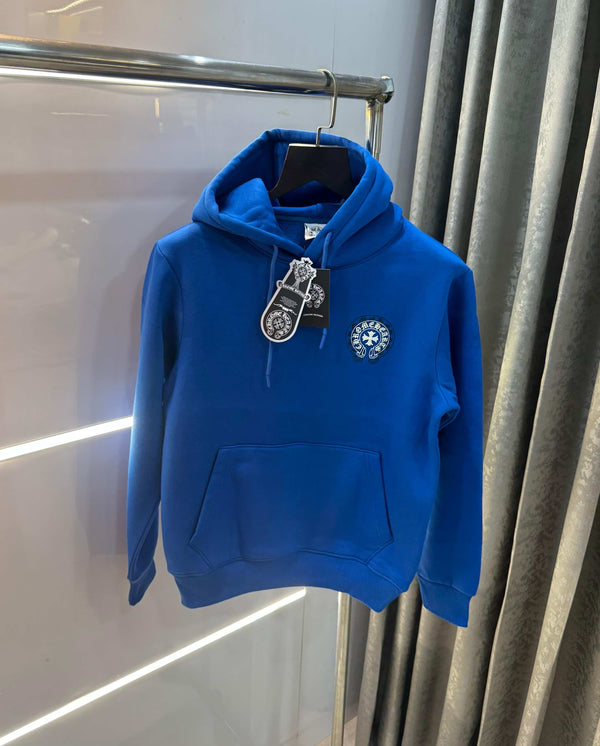 Chrome  Hearts Black Embroidery Logo Imported Hoodie