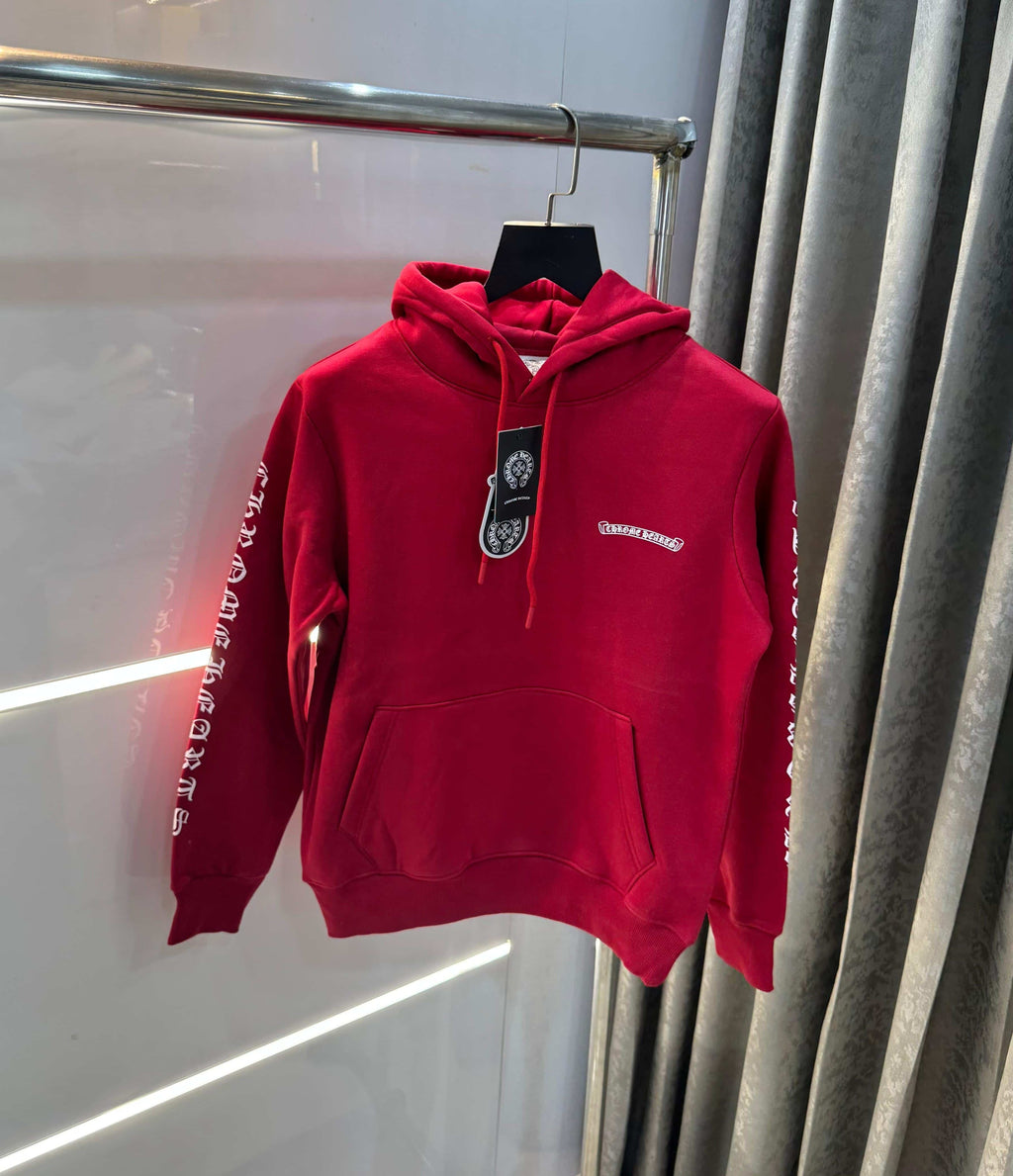 Chrome  Hearts Red Back Print Imported Hoodie