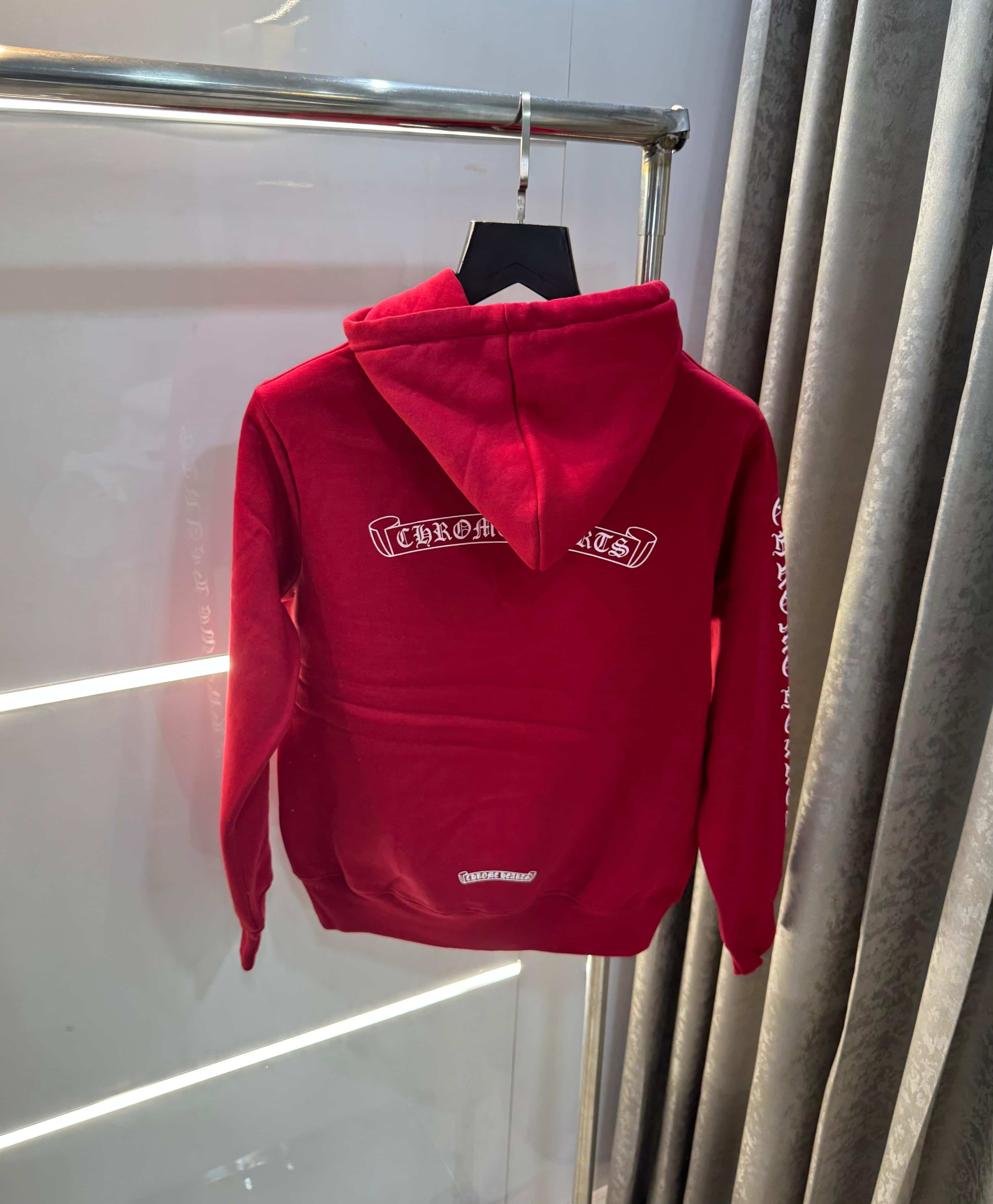 Chrome  Hearts Red Back Print Imported Hoodie