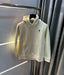 Ami Paris Cream Embroidery Logo Imported Hoodie
