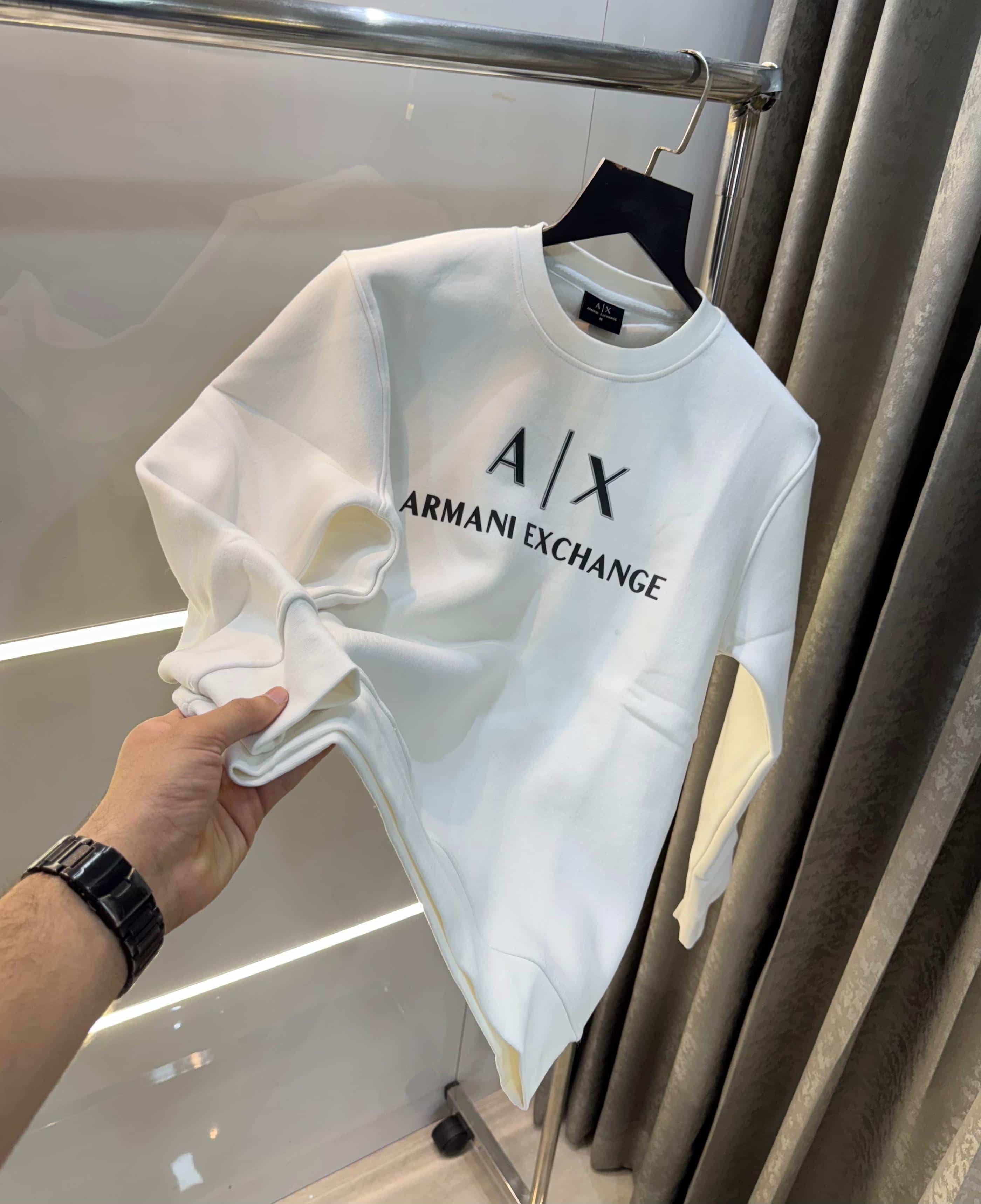 Arman i E.xchang e White Logo Work Premium Sweatshirt Secondary image