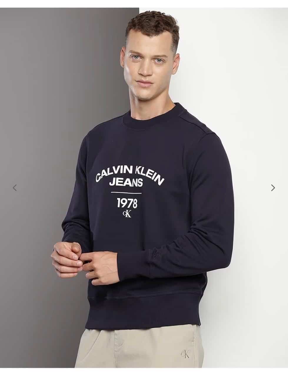Calvin Klei n Navy Blue Logo Work Premium Sweatshirt Main image