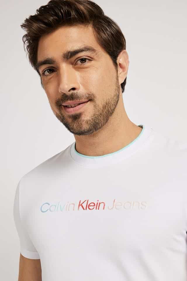 Calvin Klei n White Logo Print Premium T-Shirt Main image