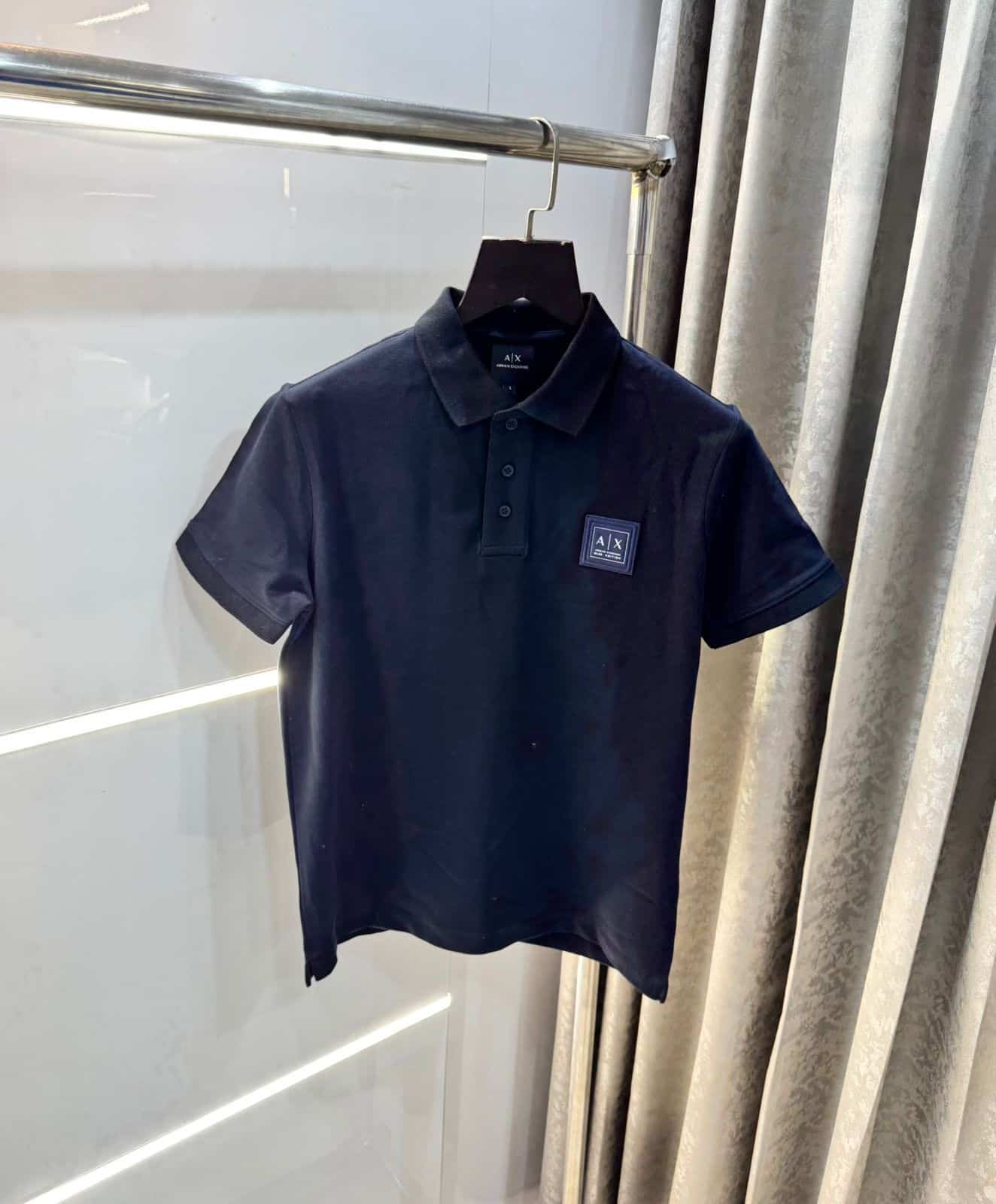 Arman i Exchange Navy Blue Patch Logo Premium Polo T-Shirt Secondary image