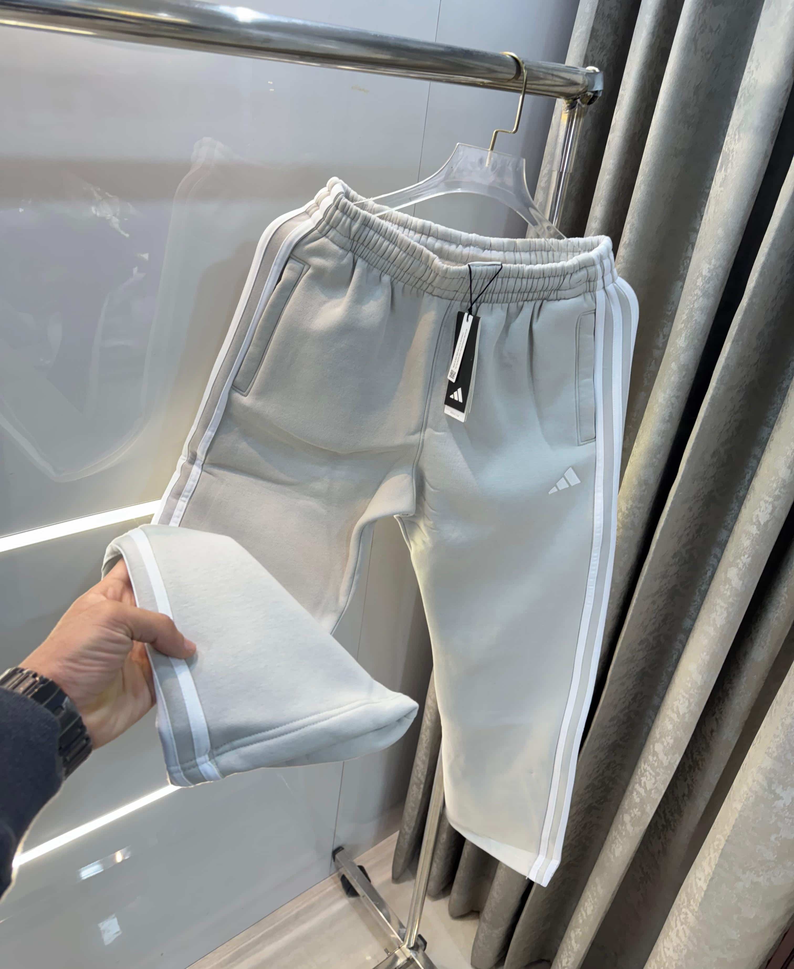 Adida s Light Grey Embroidery Logo Premium TrackPant