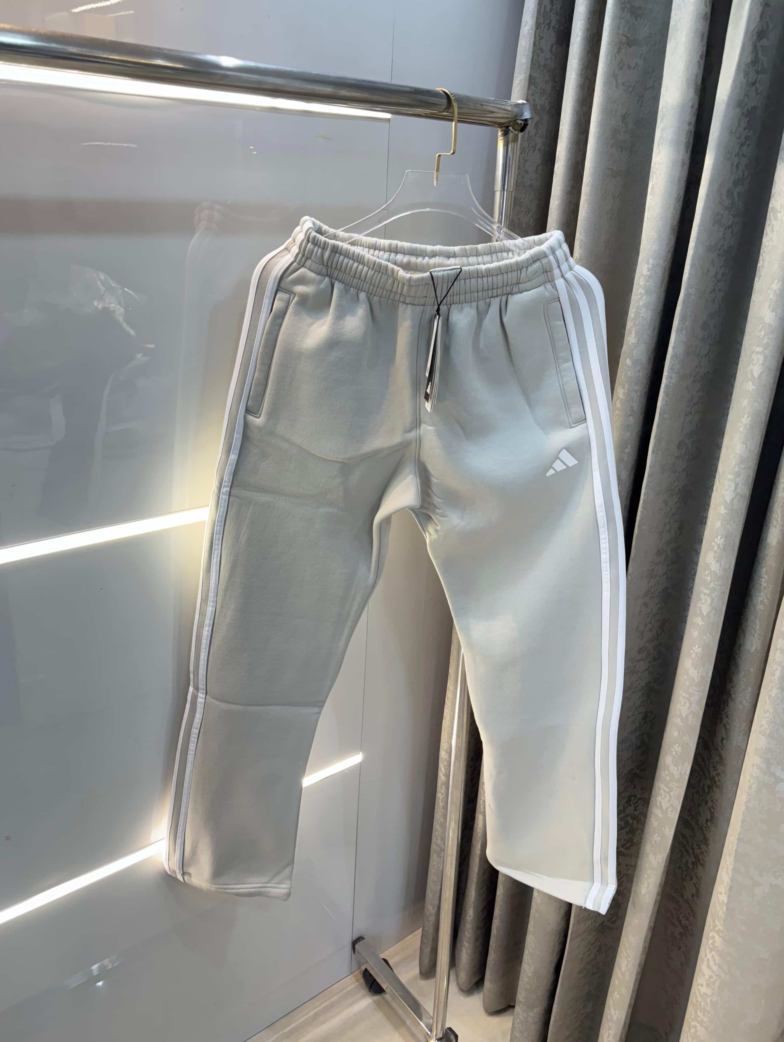 Adida s Light Grey Embroidery Logo Premium TrackPant