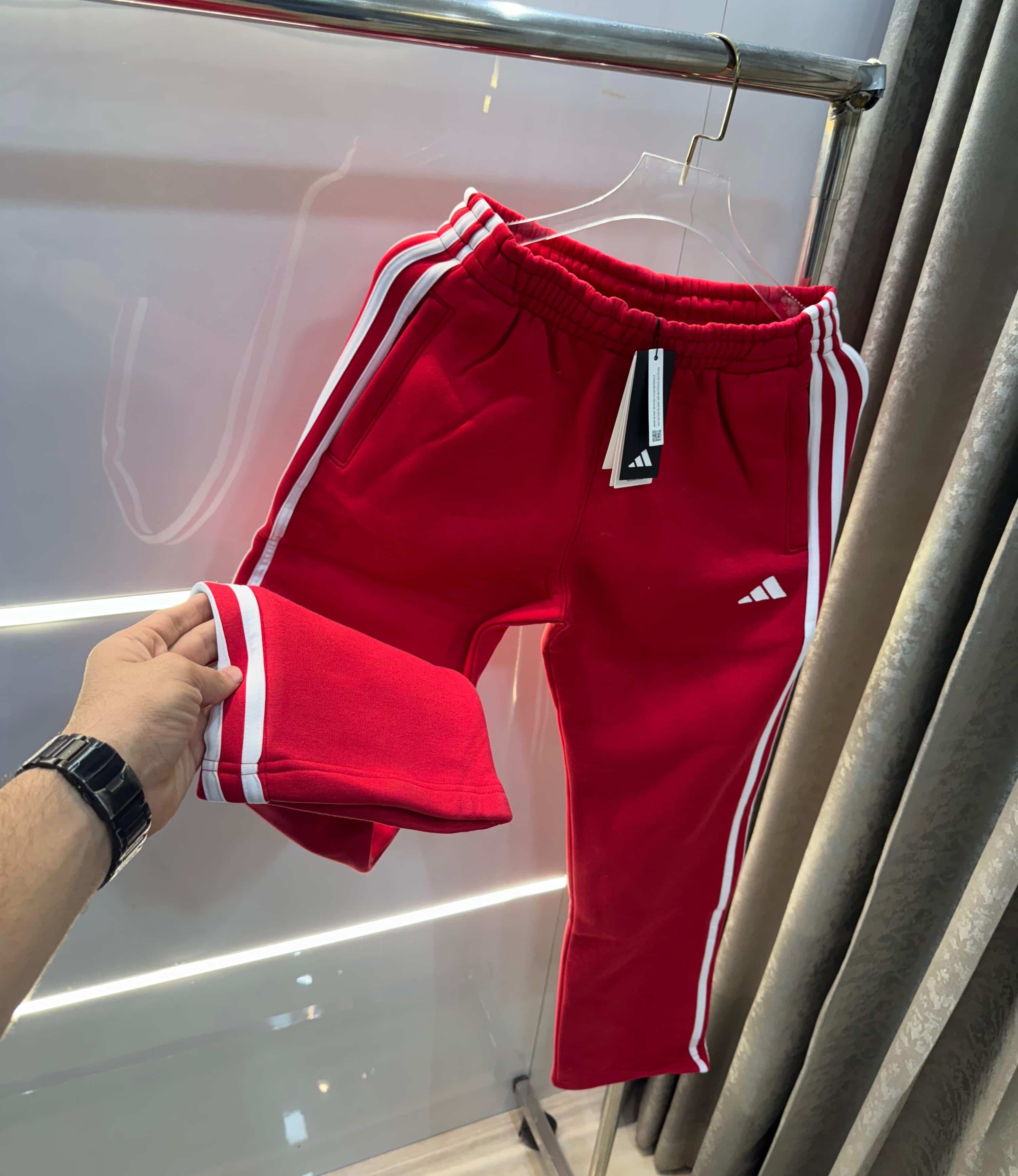 Adida s Red Embroidery Logo Premium TrackPant