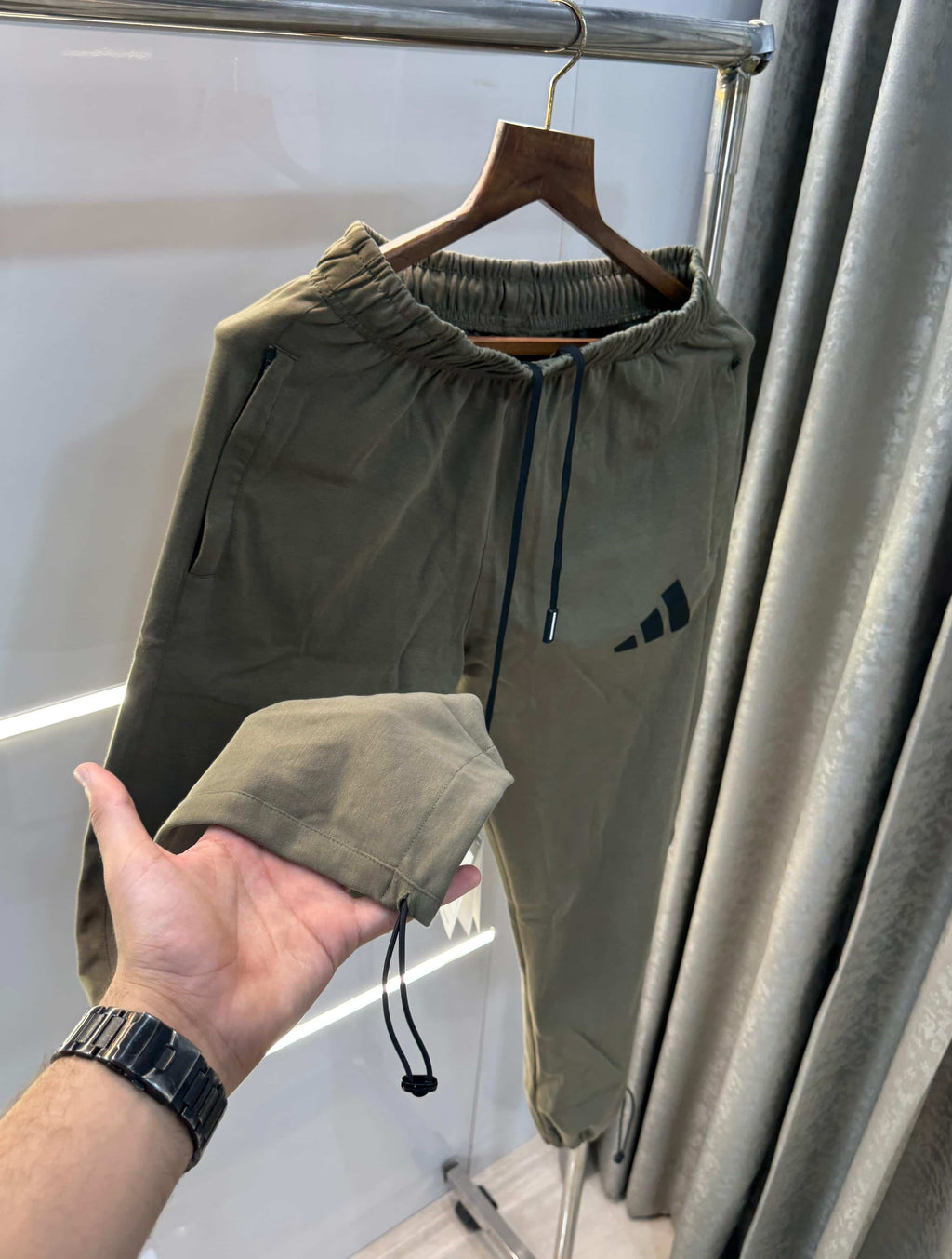 Adida s Olive Green Premium Classic Trackpant