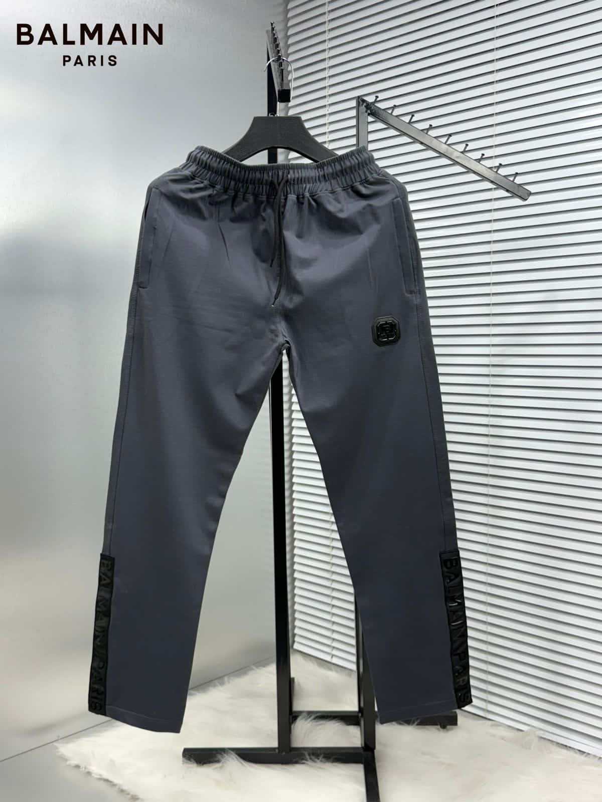 Balmai n Paris Grey Logo Patch Imported Trackpant