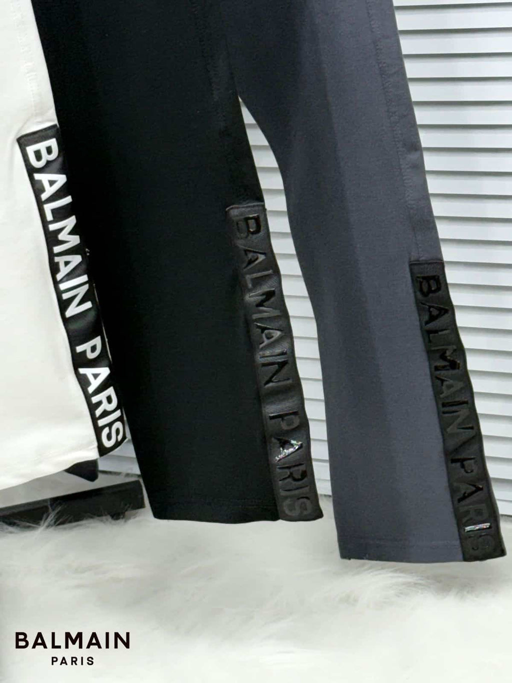 Balmai n Paris Grey Logo Patch Imported Trackpant