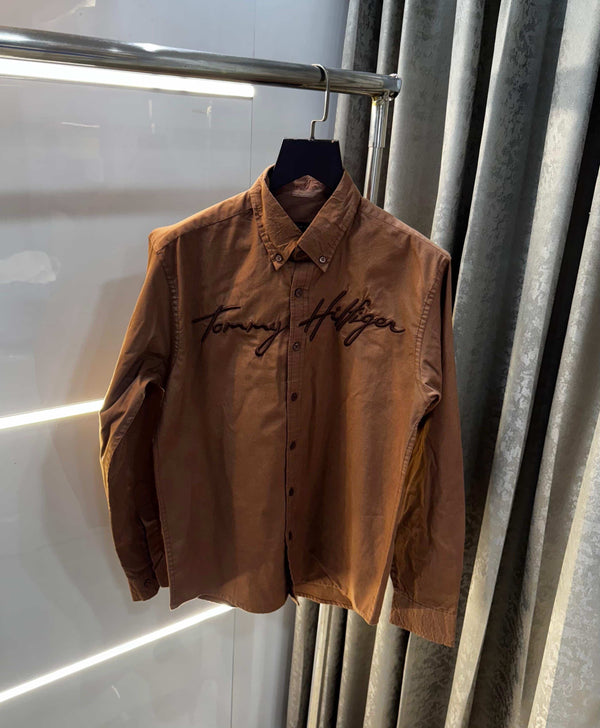Tommy  Hilfiger Brown Premium Classic Shirt
