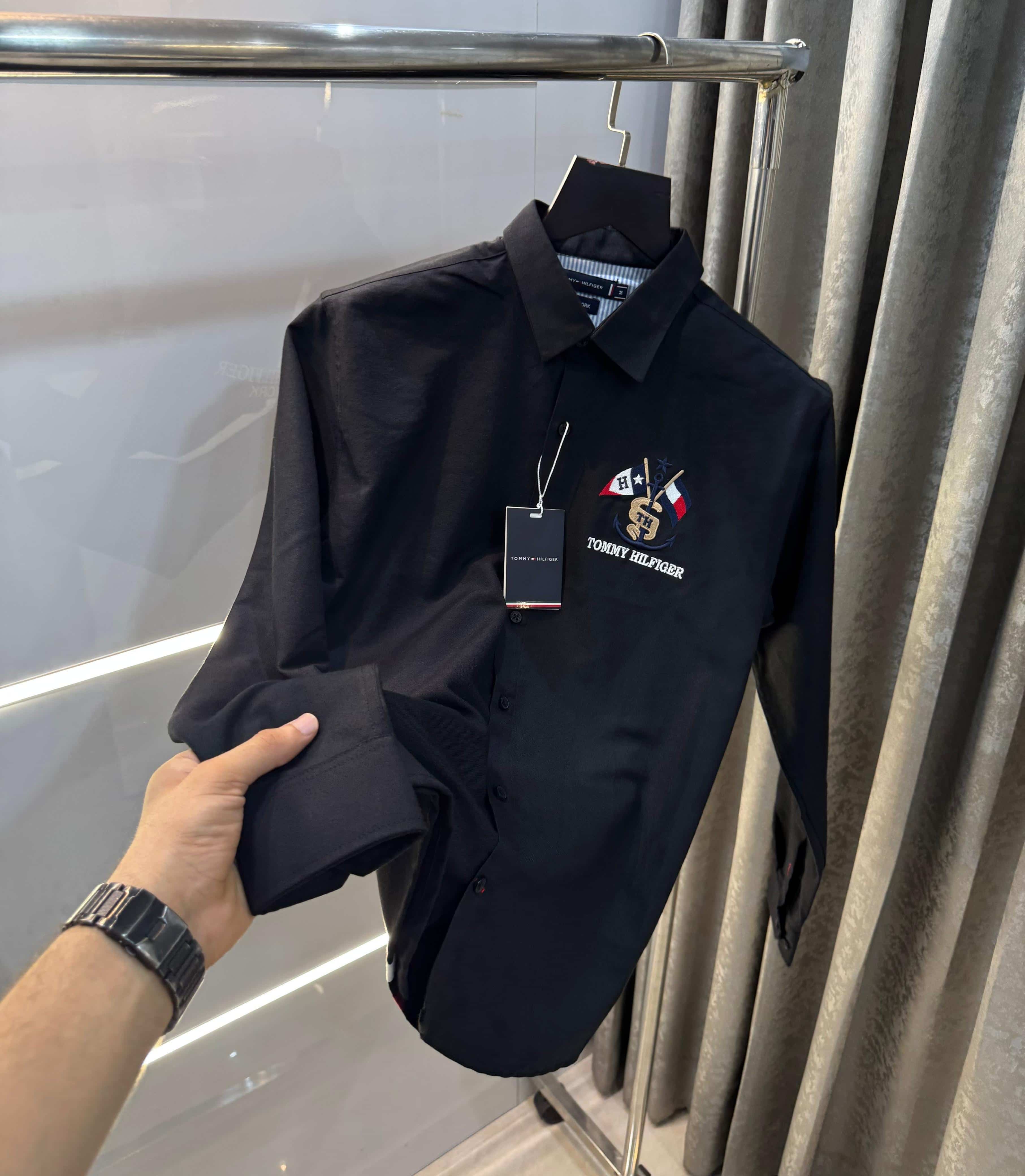 Tommy  Hilfiger Black Premium Classic Shirt Secondary image