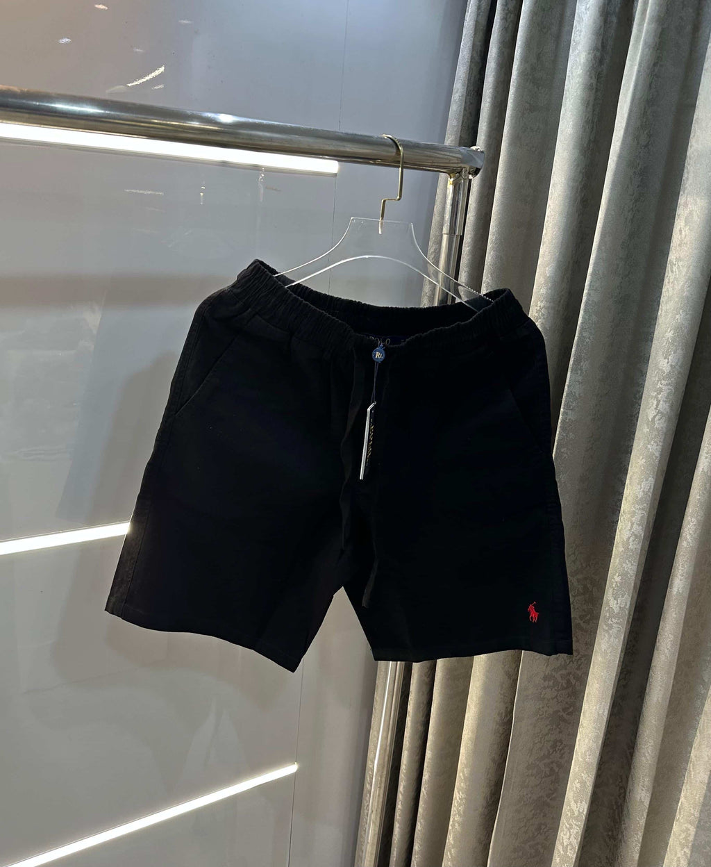 Ralph  Lauren Black Embroidery Logo Premium Shorts