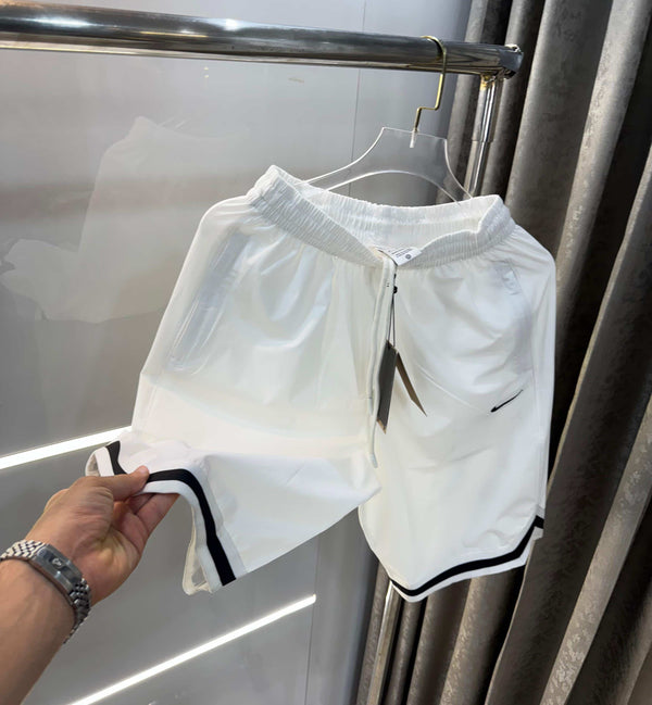 Nik e White Embroidery Logo Limited Edition Premium Shorts