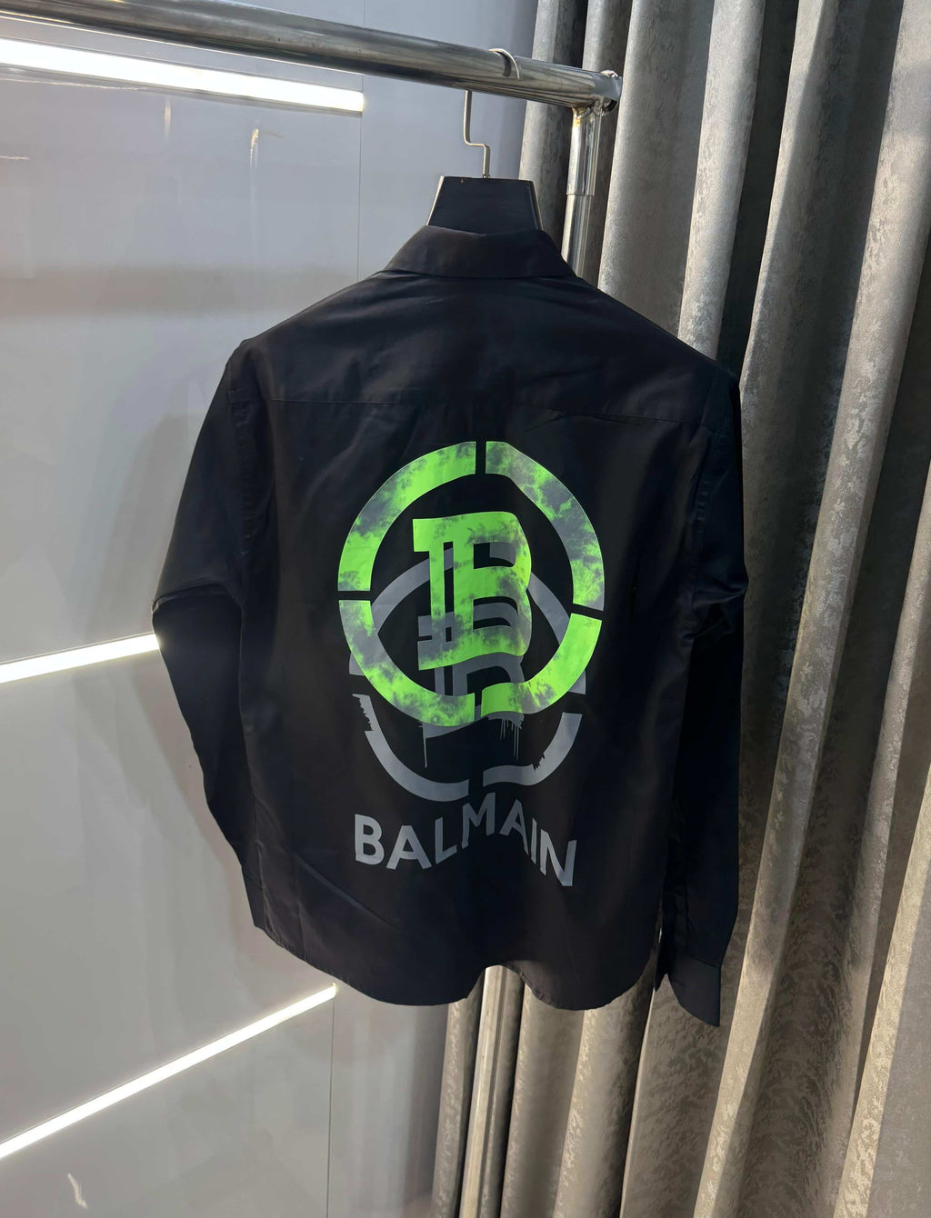 Balmai n Paris black green  Back Print Premium Classic Shirt 002