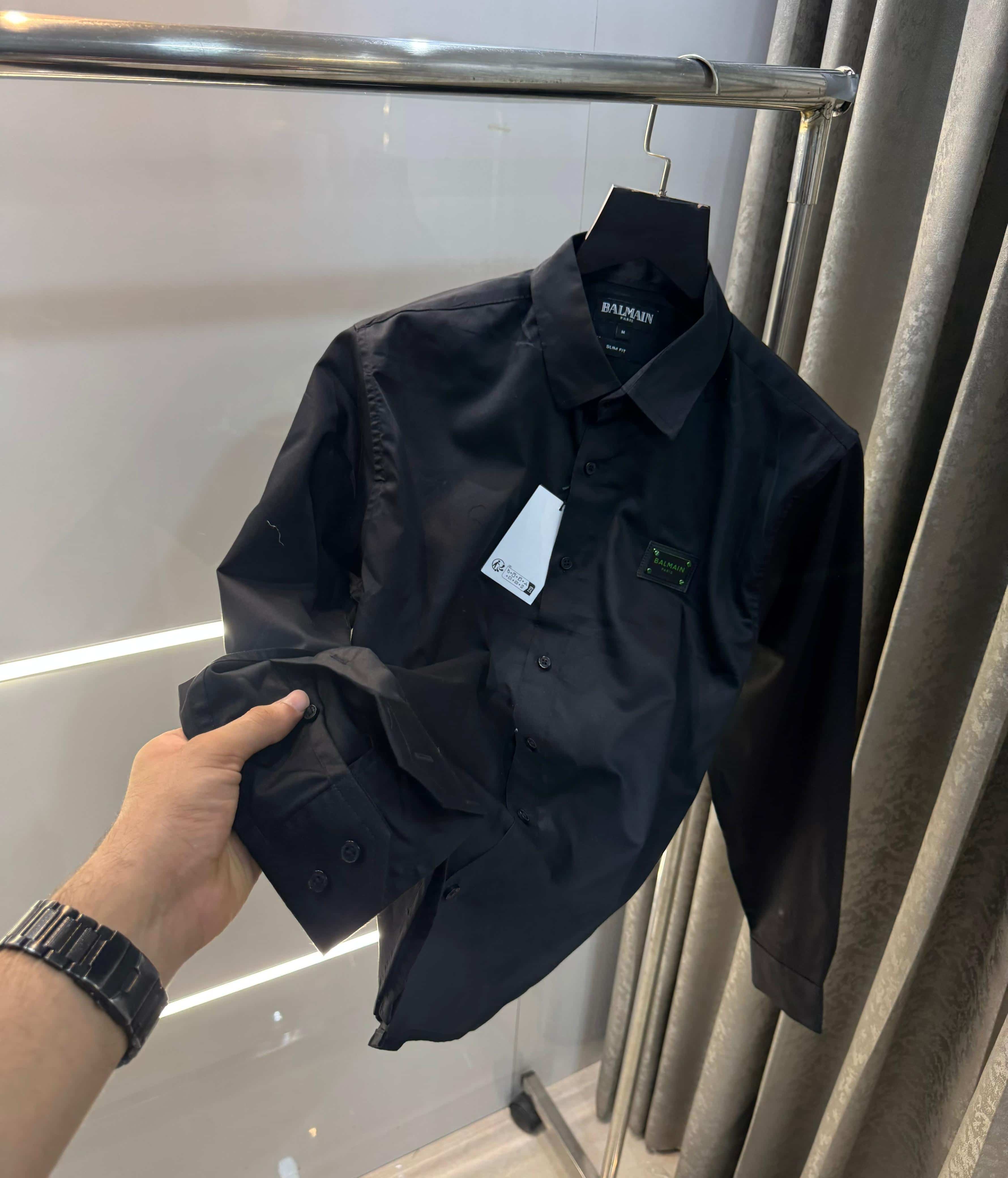 Balmai n Paris black green  Back Print Premium Classic Shirt 002 Secondary image