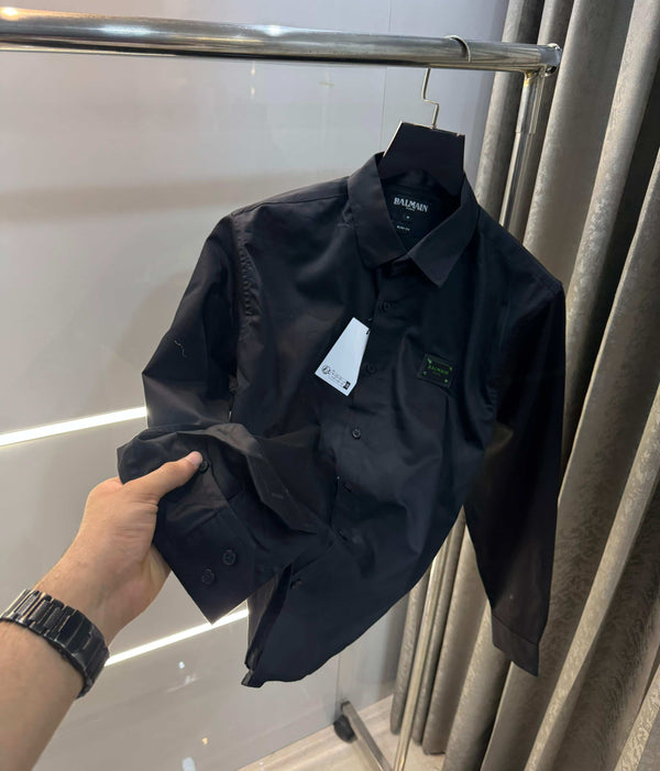 Balmai n Paris black green  Back Print Premium Classic Shirt 002