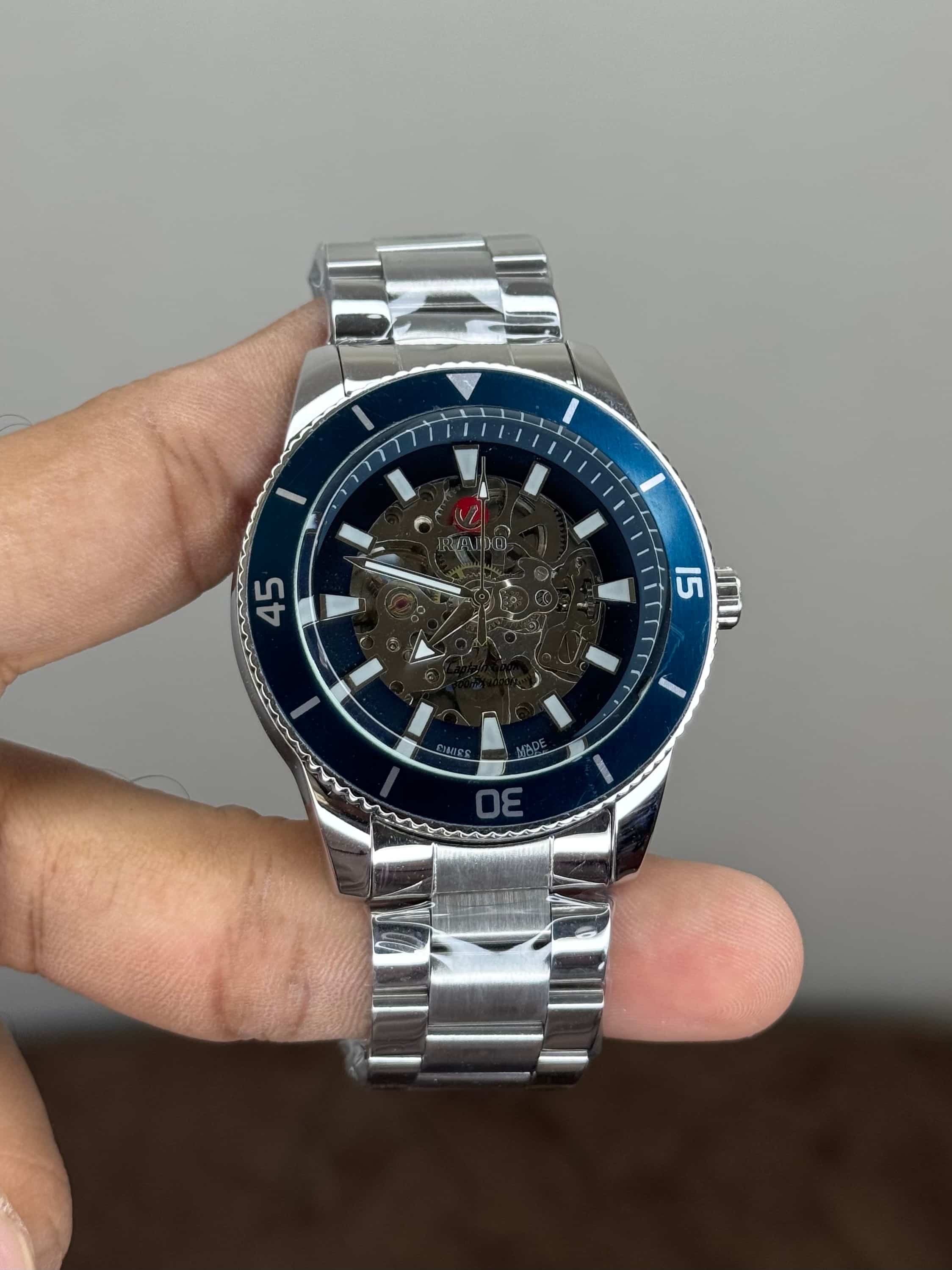 Rad o Captain Cook Silver Blue Automatic Premium Watch