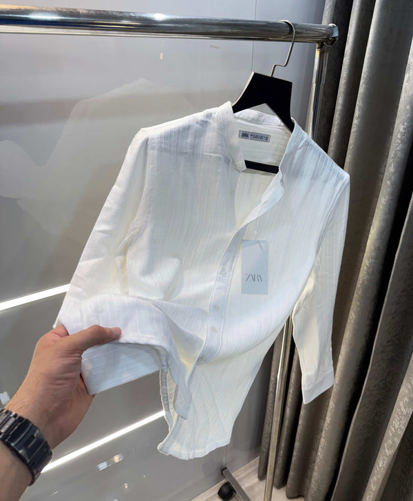 Zar a wahit  Chinese Collar Premium Knitted Shirt