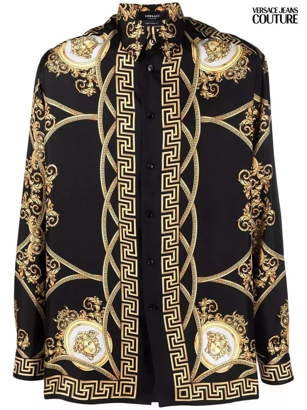 V3RSacE  Balck Printed Premium Shirt
