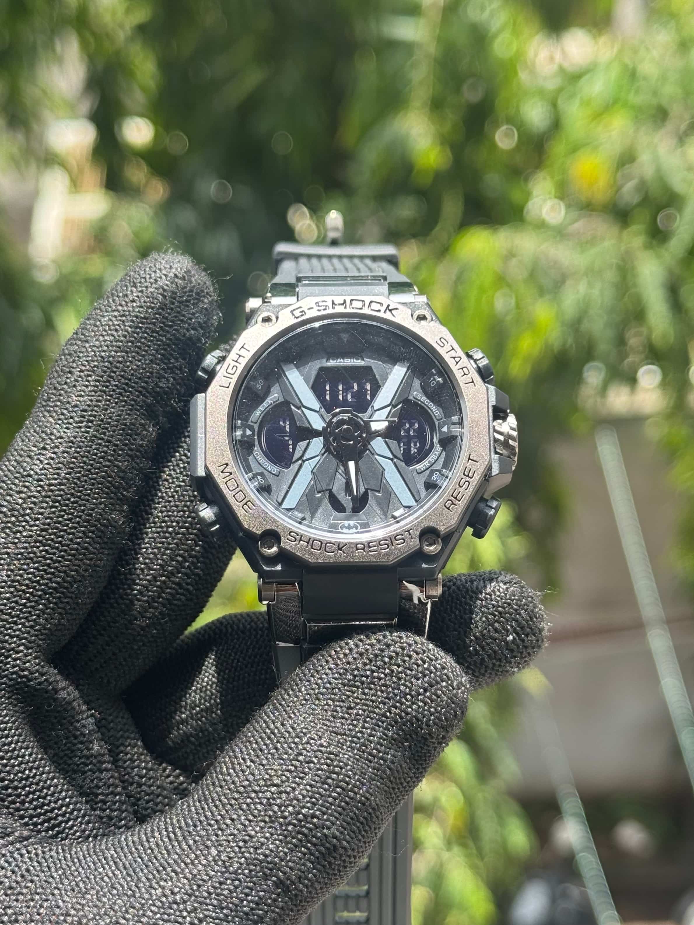 Gshock All Black Silicone Strap Analog With Digital Premium Watch Main image