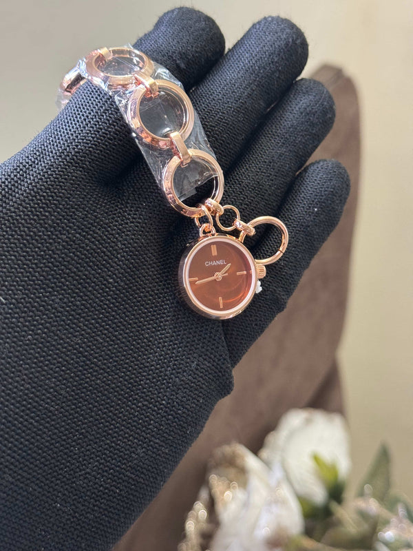 Chane L Bracelet Designer Copper Brown Dial Premium Watch