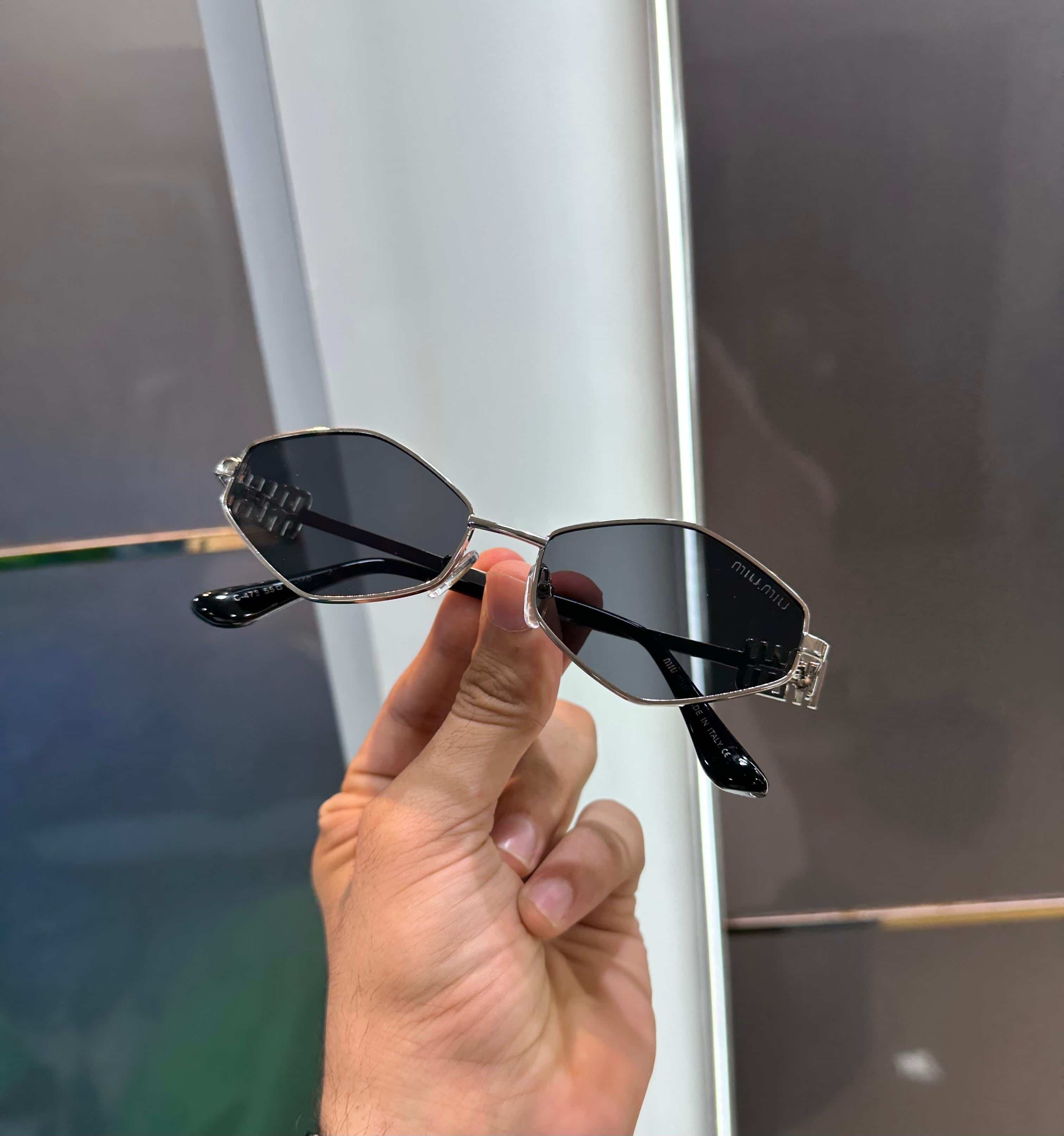 Miu Miu Designer Silver Black Premium Shade 478