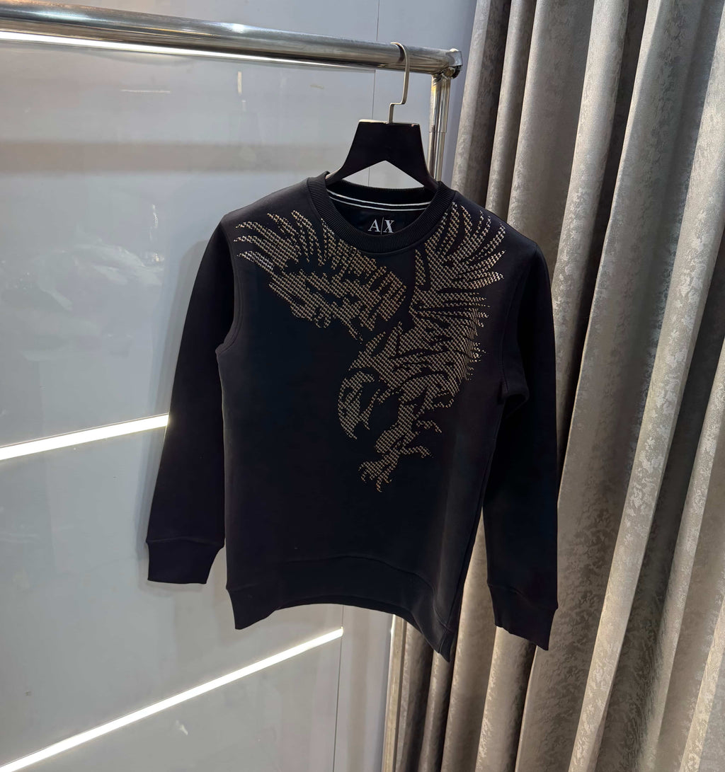Arman i Ex!.change Black Eagle Print Premium Sweatshirt
