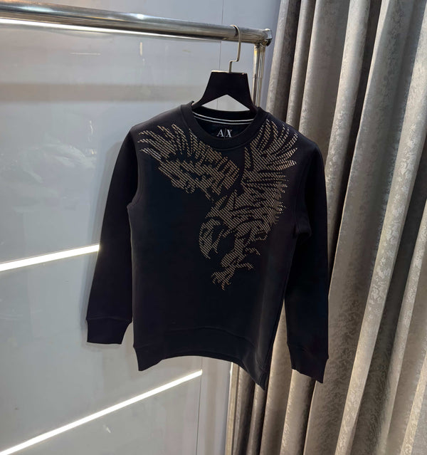 Arman i Ex!.change Black Eagle Print Premium Sweatshirt
