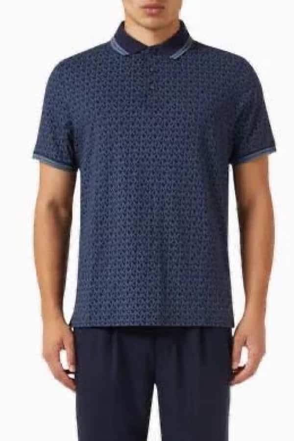 Michael  Kors Blue Monogr...aM Premium Polo T-Shirt
