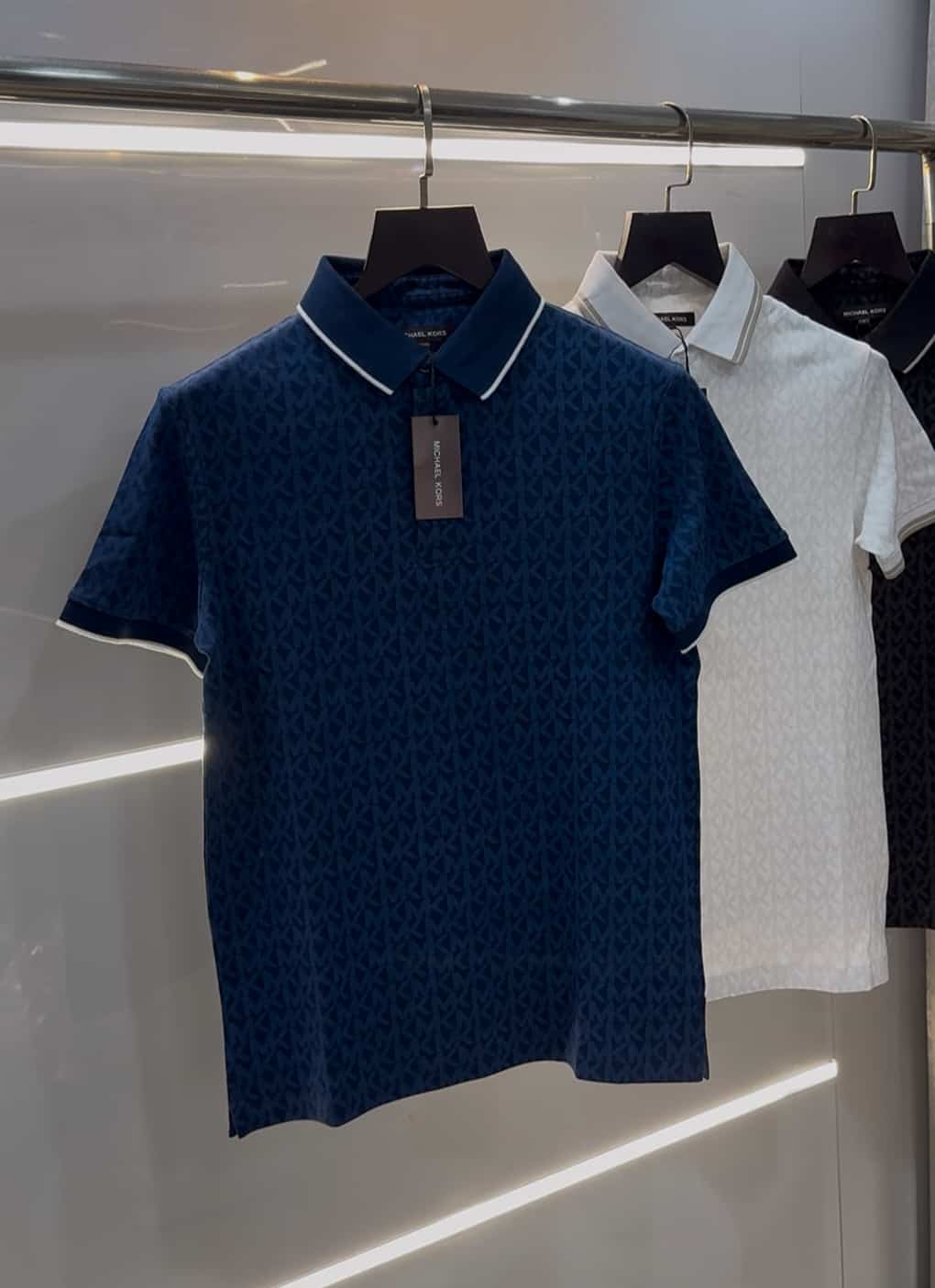Michael  Kors Blue Monogr...aM Premium Polo T-Shirt