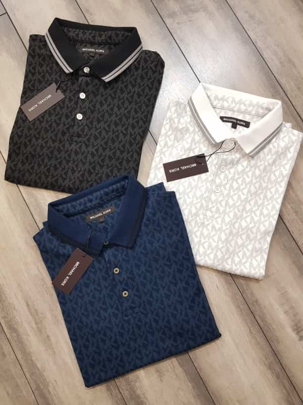 Michael  Kors Blue Monogr...aM Premium Polo T-Shirt