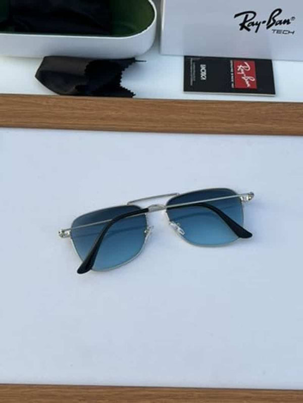 rayban reverse metal silver blue