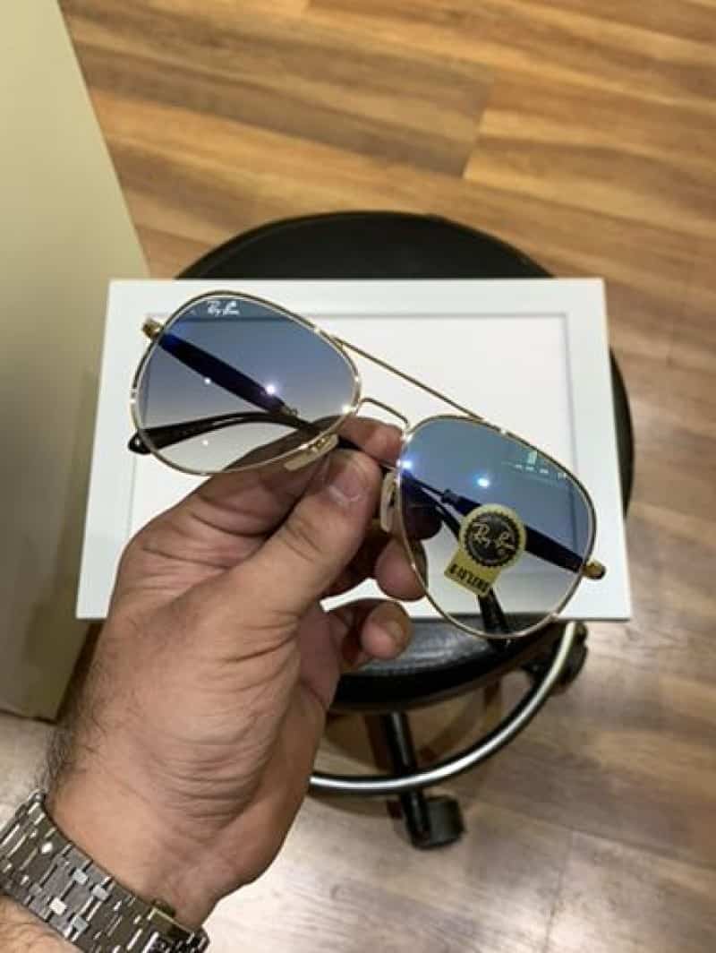rayban 3517 gold blue
