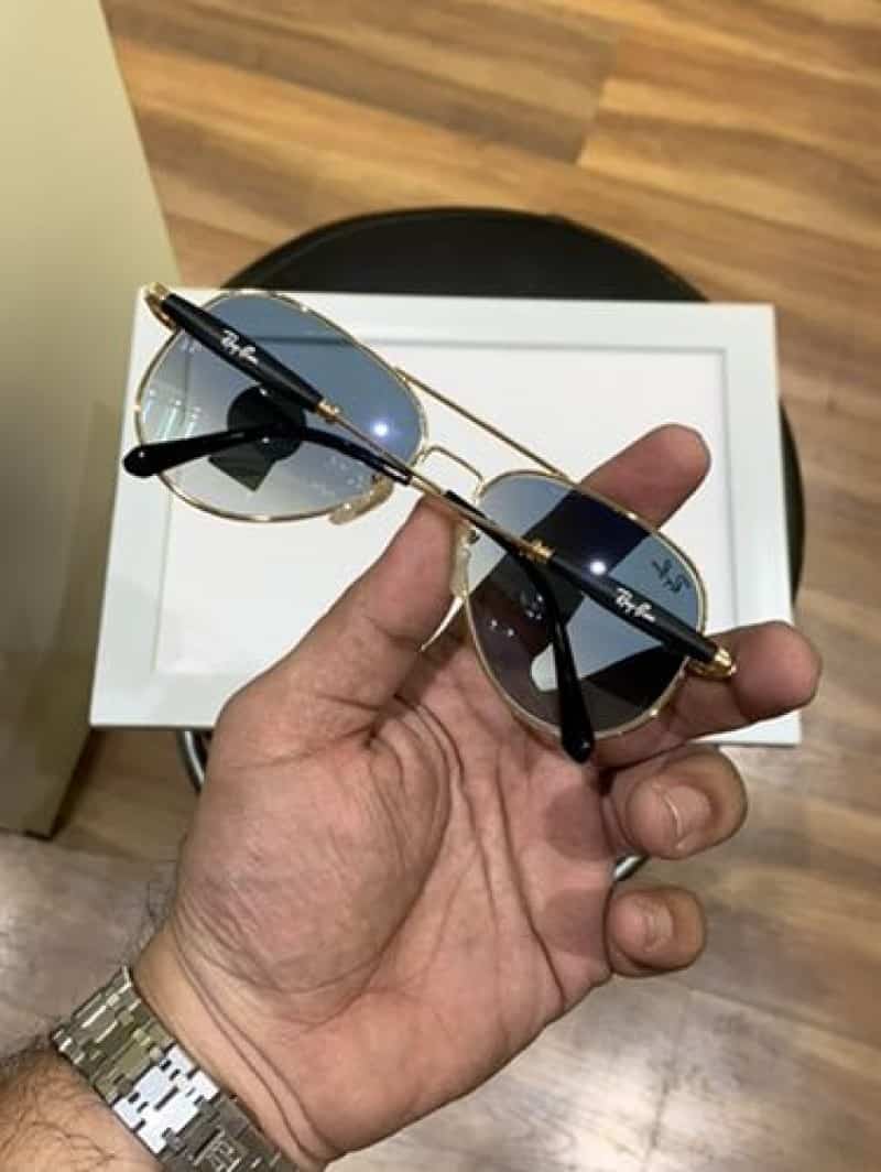 rayban 3517 gold blue
