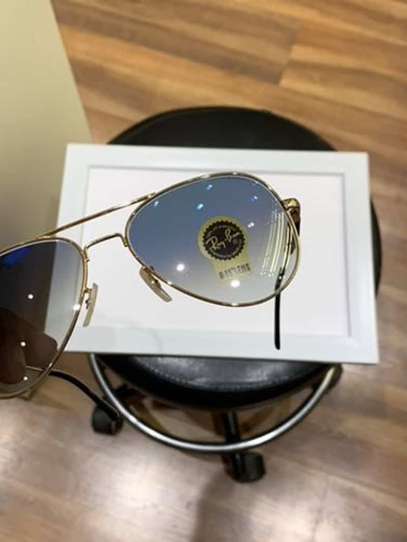 rayban 3517 gold blue