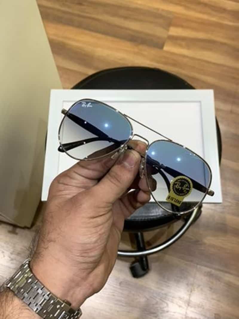 rayban 3517 silver blue